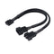 Akasa AK-CBFA04-15 4-Pin Fan PWM (M) to 2 x 4-Pin Fan PWM (F + F) 0.15m Black Retail Packaged Internal Splitter Cable