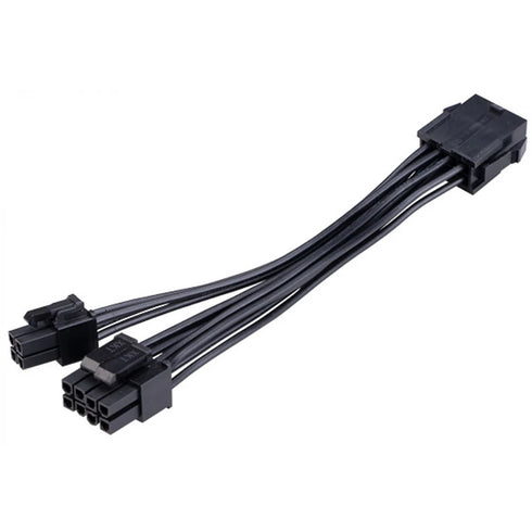 AKASA AK-CBPW22-15 Internal Power Adapter Cable, 8-Pin ATX PSU to 8+4 Pin ATX Motherboard Power, 0.15m, Black