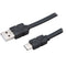 Akasa Proslim USB 2.0 Type-A (M) to USB 2.0 Type-C (M) 1m Black Retail Packaged Data Cable