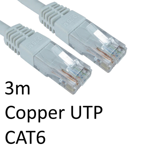 RJ45 (M) to RJ45 (M) CAT6 3m White OEM Moulded Boot Copper UTP Network Cable