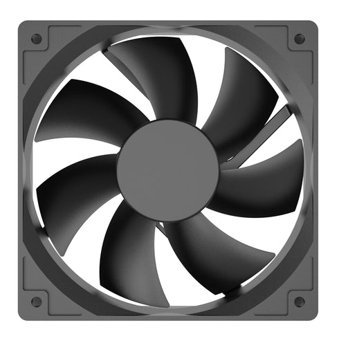 AKASA AK-FN120 Smart Black Fan, 120mm, 1600RPM, 4-Pin PWM Connector, Smart Speed Control, Advanced Hydro Dynamic Bearing, Low Noise Operation