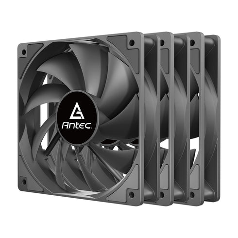 ANTEC P12 PWM Black 3 in 1 Fan Pack, 120mm, 1400RPM, 4-Pin PWM Connector, Highly Efficient Featuring Minimalism Styling & Optimized Fan Blade Design