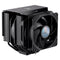 Cooler Master MasterAir MA624 Stealth Fan CPU Cooler, Universal Socket, Dual 140mm SickleFlow PWM with Additional 120mm Fan for RAM Clearance, 1400RPM, 6 Heat Pipes with Nickel Plated Base, Premium Aluminum Black Top Cover
