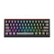 Marvo Scorpion KG962-UK USB Mechanical gaming Keyboard with Red Mechanical Switches, 60% Compact Design with detachable USB Type-C Cable, Adjustable Rainbow Backlights, Anti-ghosting N-Key Rollover