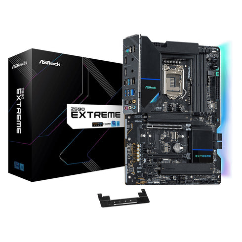 ASRock Z590 Extreme Intel Socket 1200 ATX HDMI/DisplayPort USB 3.2 Type C Dual LAN RGB Motherboard