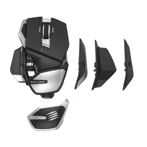 Mad Catz R.A.T. DWS Dual Wireless Gaming Mouse, Switch Between Wireless 2.4GHz and Bluetooth 5.0 Connections, Adjustable 16000 DPI Optical sensor, 16 Programmable Buttons with Customisable Accessories