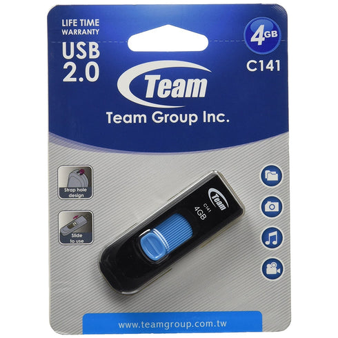 Team C141 4GB USB 2.0 Blue USB Flash Drive