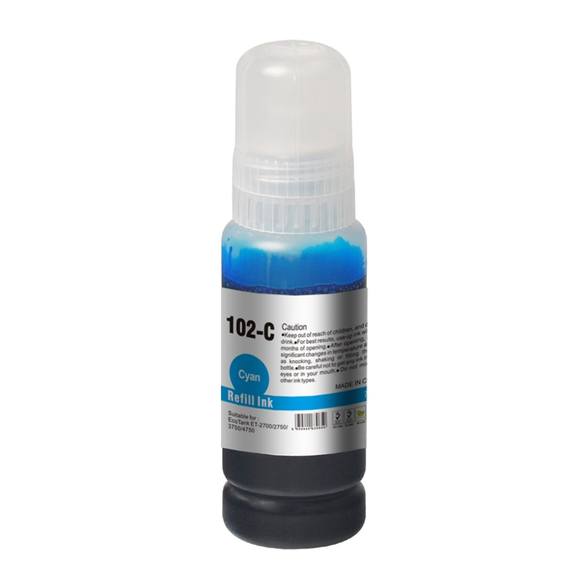 InkLab 102 Epson Compatible EcoTank Cyan Ink Bottle – starflexsystems