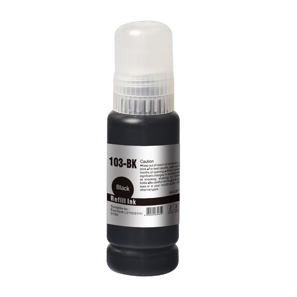 InkLab 103 Epson Compatible EcoTank Black ink bottle – starflexsystems