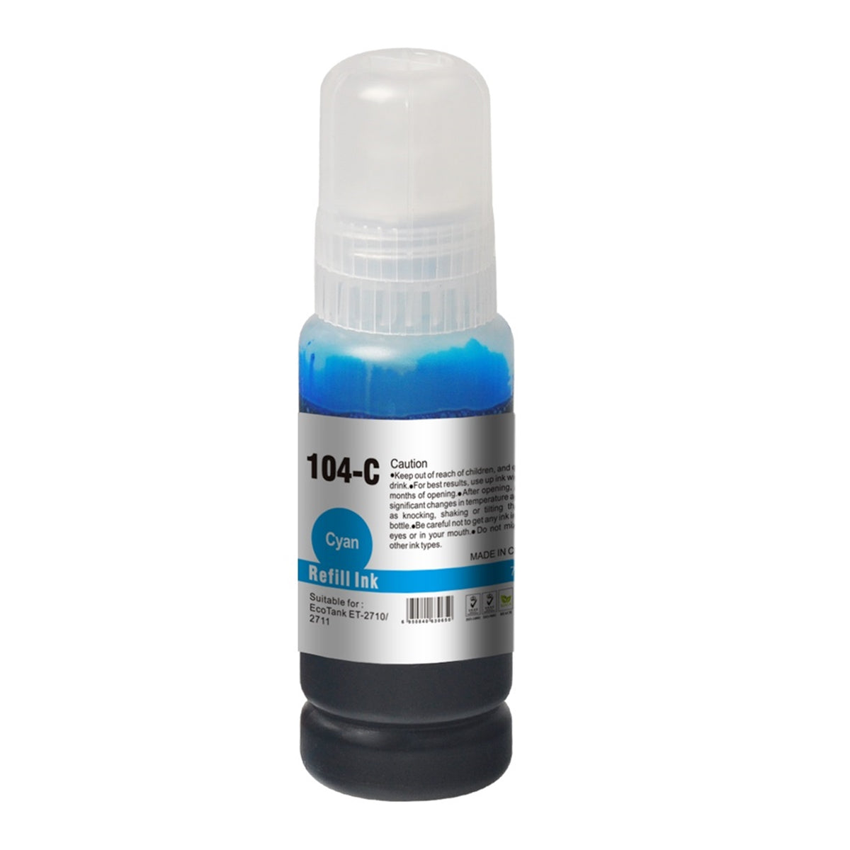 InkLab 104 Epson Compatible EcoTank Cyan Ink Bottle – starflexsystems
