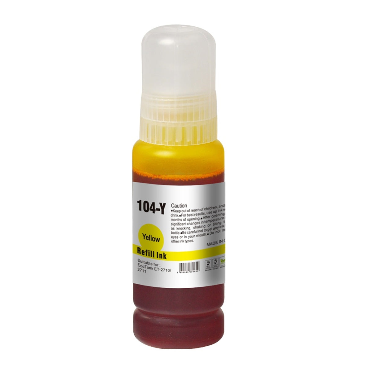 InkLab 104 Epson Compatible EcoTank Yellow Ink Bottle – starflexsystems