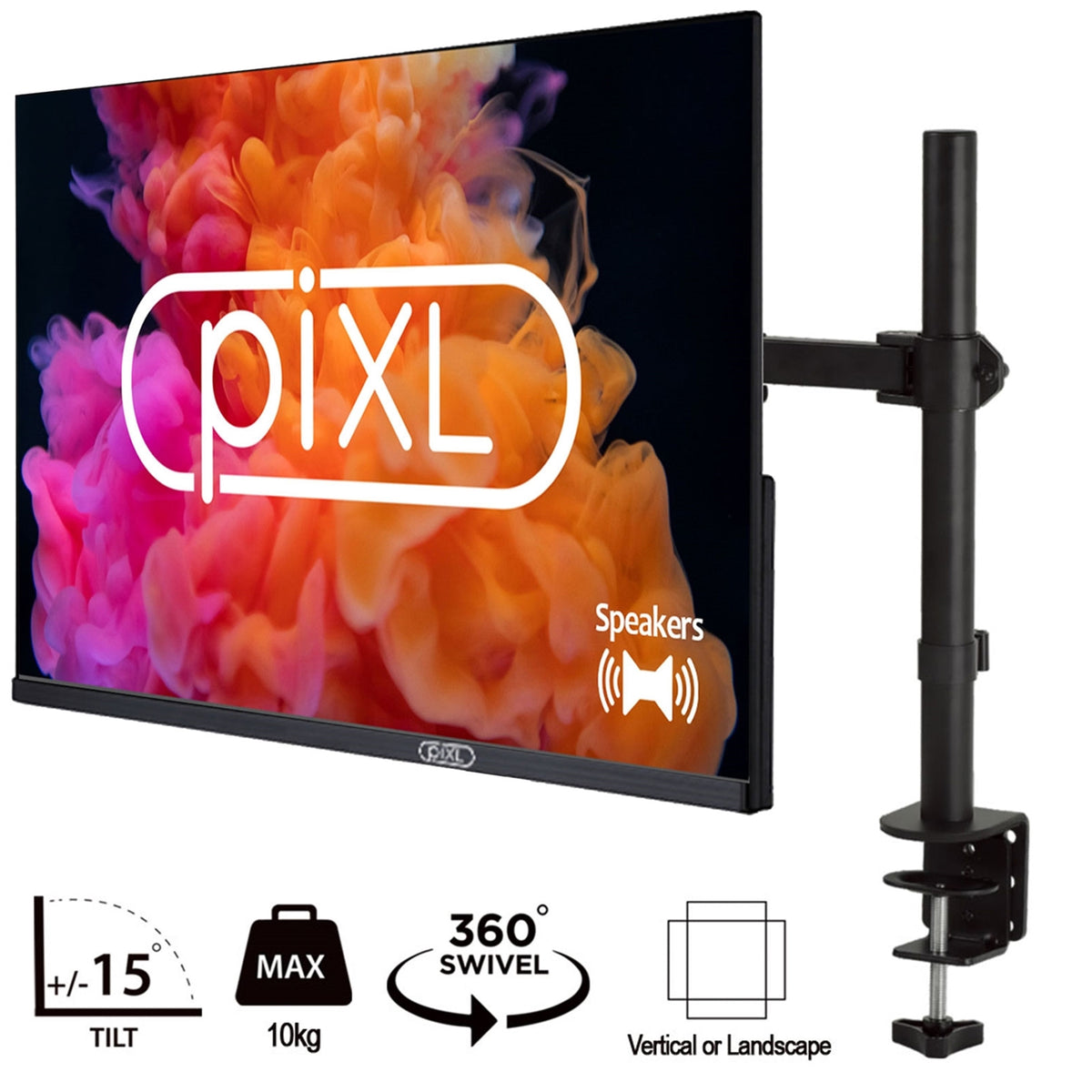 piXL PXD24VH 24 Inch Frameless Monitor with Speakers and 1x Half Price ...