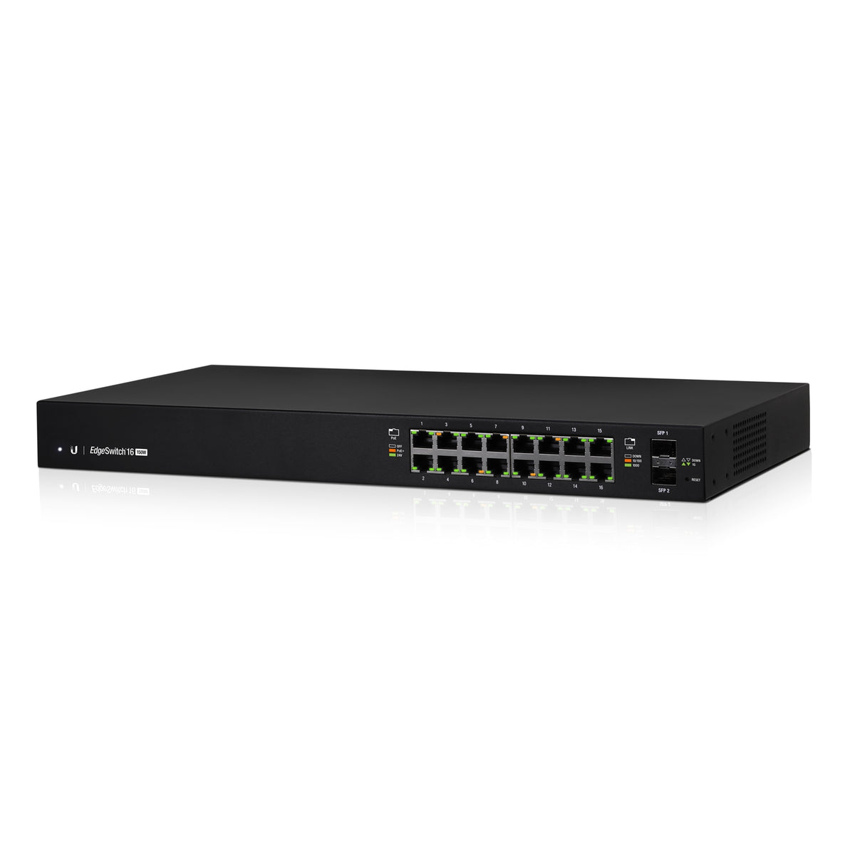 Ubiquiti EdgeSwitch 16 150W Managed PoE+ Network Switch – starflexsystems